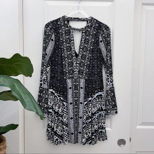 Free People Long Sleeve Keyhole Dress